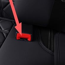 YIERTAI Rear Seat Covers for RAM 2009-2023 2024 2025 2026 1500HD 2010-2026 2500 3500HD Pickup Crew Double Cab Quad Cab Waterproof Faux Leather Back Seat Cover(1 Rear Seat Cover/Black)