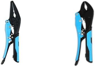 OX Pro Auto Adjust Pliers Set – 7" Needle Nose + 10" Curve Jaw (Gripped)