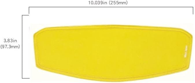 "SHIELD Universal Motorcycle Helmet Shield Anti-Fog Film, Yellow Visor Lens Insert Fog Resistant 3.83" x 10.04"