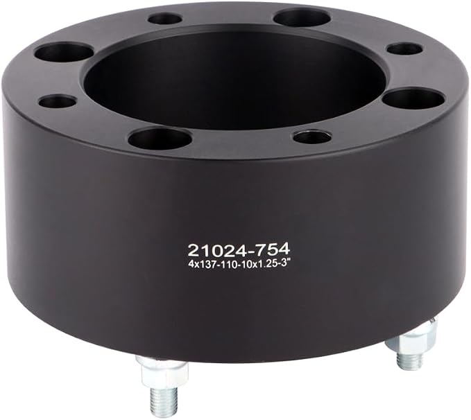 Black Forged 4x137 ATV Wheel Spacers 3 Inch with 12x1.5 Studs Compatible with Honda Can-Am 4 Lug for 2019-2022 Talon 1000R 1000X | 2016-2022 Pioneer 1000 | 2017-2022 Maverick X3 - Pack of 2