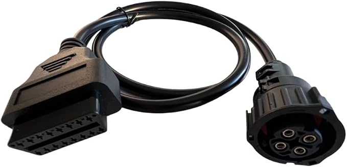 Heavy Duty Truck OBD2 Adapter for Scania 4 Pin to OBD 16 Pin Cable,Fit for Scania Industrial/Marine Engine 4pin Can Bus Diagnostic Cable Connector,Work with OBDII Diagnostic Scanner Tools