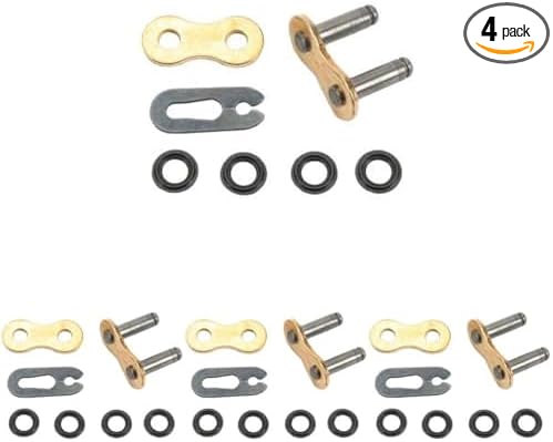 DID (520DZ2-GB-RJ-CL) Gold High Performance DZ2 Series Non-O-Ring Clip Type Connecting Link (Pack of 4)