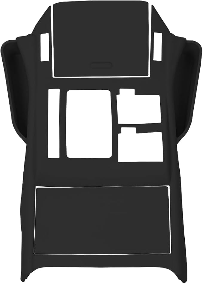 Central Control Silicone Storage Box Seat Gap Storage Box Silicone Pad Tray Organizer for 2010-2021 Lexus GX460 Modified Lexus GX460 Accessories (Black)