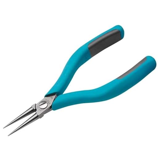 Weller Erem 2443P 5 3/4 Fine Round Nose Plier with Smooth Jaws and Ergonomic Handles, Silver, Blue
