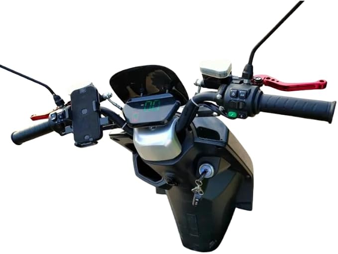 Fardriver Hall Type Twist Throttle Set,Three Speed/Reverse/Parking/Horn/Light Functions for Electric Motorcycle,Compatible with Fardriver Controller