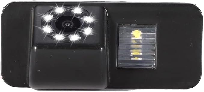 8 LED Night Vision Number Plate Light Rear View Camera, Replacement for Ford Mondeo BA7 from 2007/Focus II Facelift C/Kuga from 2008/S-Max from 2006