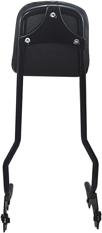 Backrest, Sissy Bar Upright w/Backrest Pad fits for Harley Softail FLDE, FLHC, FLHCS, FLSL, FXBB, and FXST models 2018-2024, Gloss Black