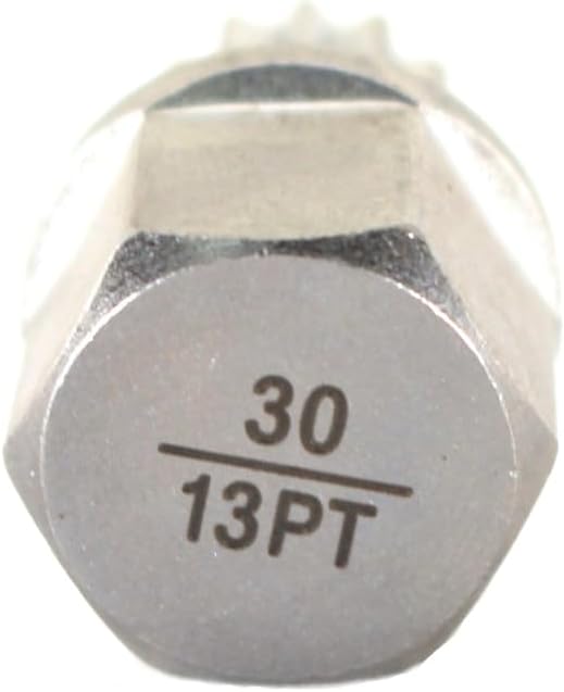 TMAX 30/13Pt Wheel Lock Nut Screw Removal Key Anti-Theft Lugnut Socket S3054 for BMW Vehicles