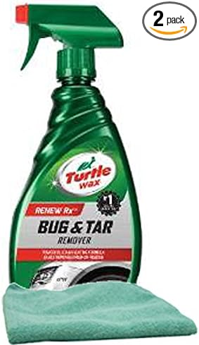 Turtle Wax Bug & Tar Remover (16 oz.) Bundle with Microfiber Cloth (2 Items)