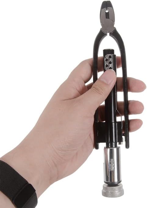 MOTO4U 6 Inch Reversible Wire Twister Pliers with 50Ft Stainless Steel Safety Wire,Safety Wire pliers,Left and Right Twists,w/Side Cutter&Serrated Jaws,for Vehicles Machinery and Aircraft