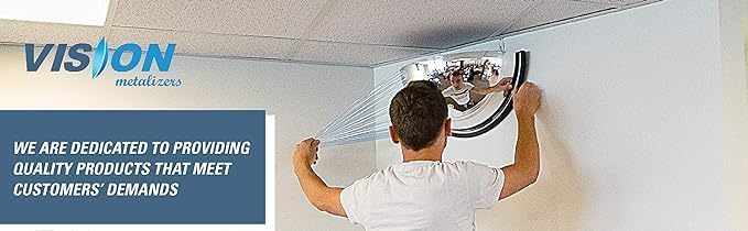 30" Outdoor Acrylic Round Convex Mirror, Security Mirror for Retail Stores, Warehouses, Driveways, and Parking Lots, Acrylic Mirror for Blind Spots and High-Traffic Areas