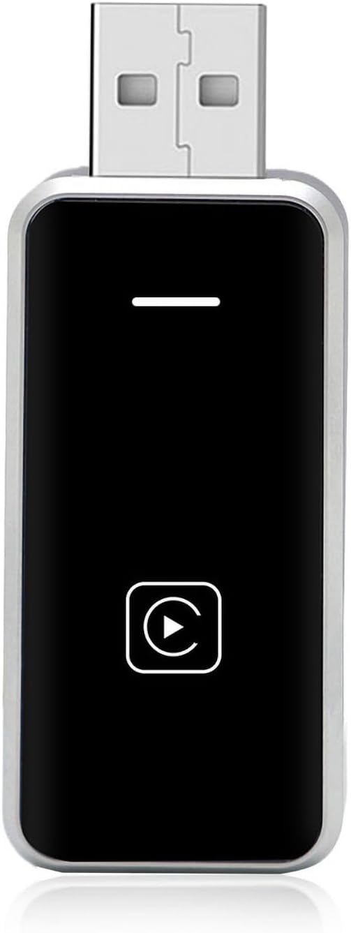 Apple MFi Certified Wireless CarPlay Adapter for iPhone, 5GHz Wireless Carplay Dongle, Convert Wired to Wireless CarPlay, for Factory Wired CarPlay Cars from 2015, Plug & Play (Black-2)