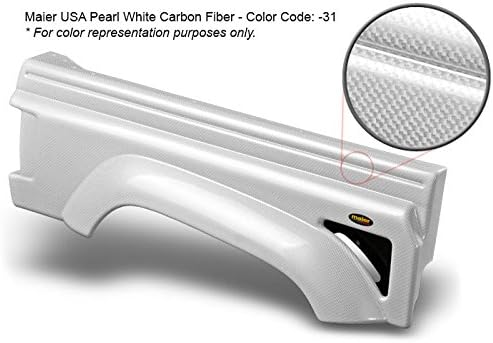 Maier USA Radiator Scoops Compatible/Replacement for 04-05 Honda TRX450R - Pearl White Carbon Fiber - 11748-31