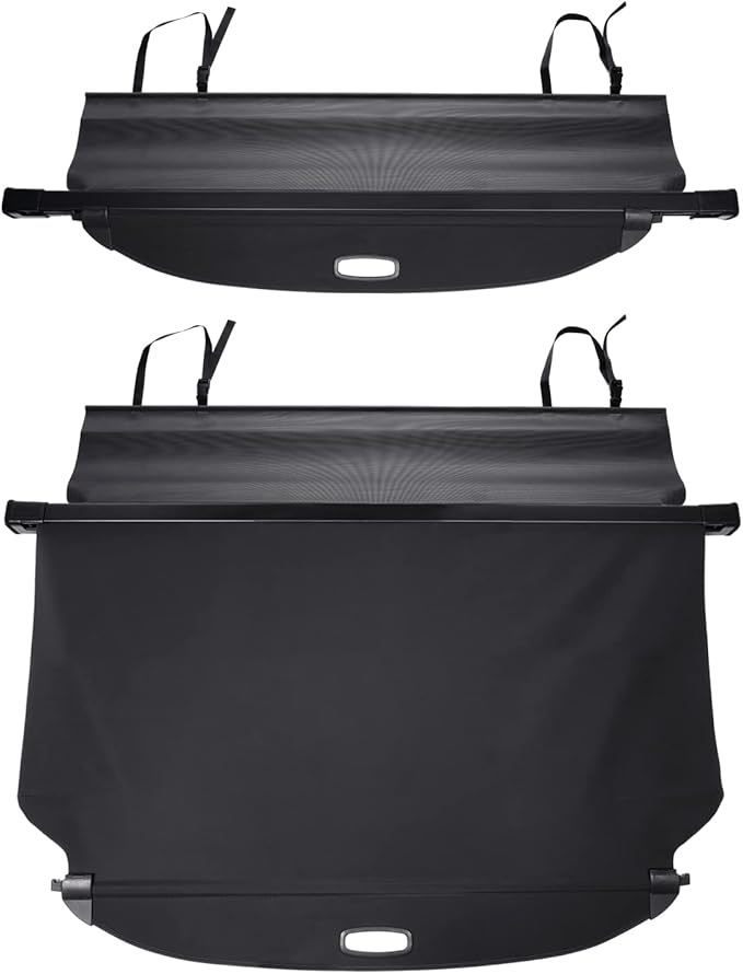 Powerty Retractable Cargo Cover for 2016-2020 Kia Sorento, Canvas Texture Trunk Cover Privacy Screen Rear Security Shade for Sorento Accessories (with Extented Cover)