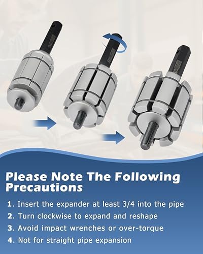 DAYUAN Pull and Press Sleeve Kit Bundle with Upgraded 3 Pcs 1-1/8 inch to 3-1/2 inch Exhaust Pipe Expander Tool Set