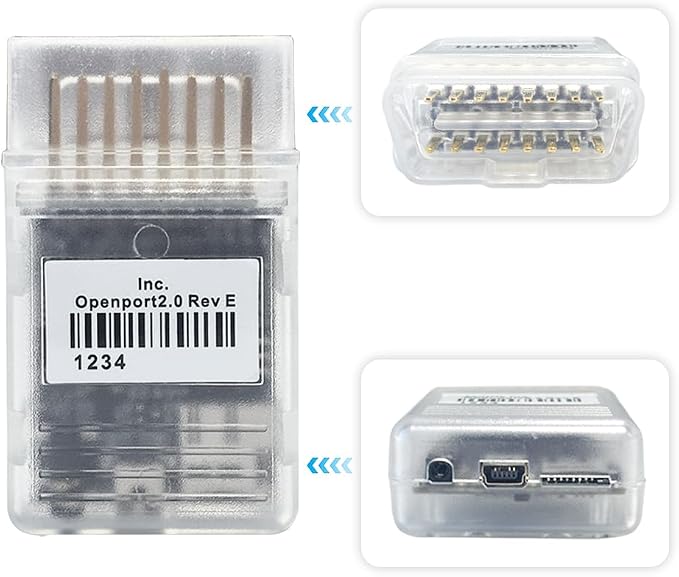 OBD2 K-CAN Diagnostic Cable for Openport 2.0 ECU, Compatible for Jaguar for Land Rover for Toyota for Mitsubishi for Subaru Vehicles, Work for SDD V163 for Techstream for Tactrix