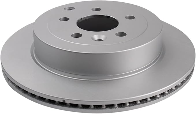 TRQ Rear Brake Rotor Set G Coated Vented Compatible with 2008-2012 Land Rover LR2