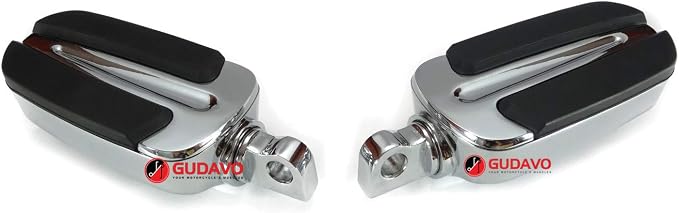 Motorcycle Aluminum Front Or Rear Foot Pegs Footboards Chrome Foot Pedal Footrests For Harley Davidson Street 750 XG750 Street 500 XG500 modele Touring 1988-2019 (Style: 8)