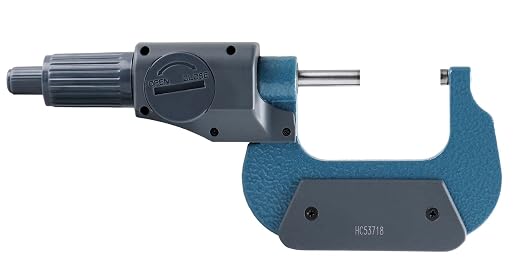 Accusize Industrial Tools Outside Micrometer, 1-2 in/25-50 mm, MD71-0002 | 2-Key Electronic Digital, Carbide-Tipped, Data Output, 0.00005 in Resolution