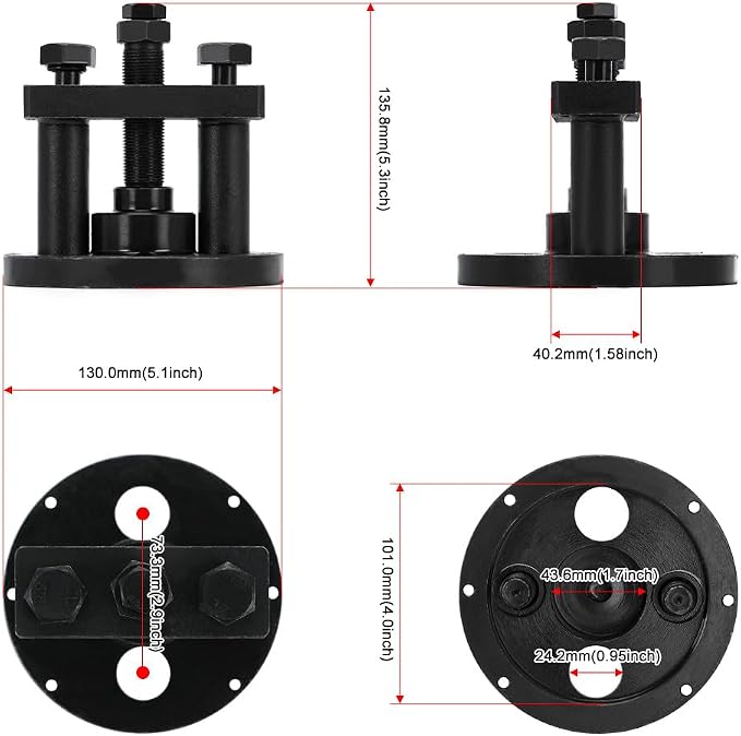 Crankshaft Oil Seal Front & Rear Seal Remover & Installer Tool Kit for Detroit Diesel DD13 & DD15 Engines W470589004300 W541589023300 W541589003400