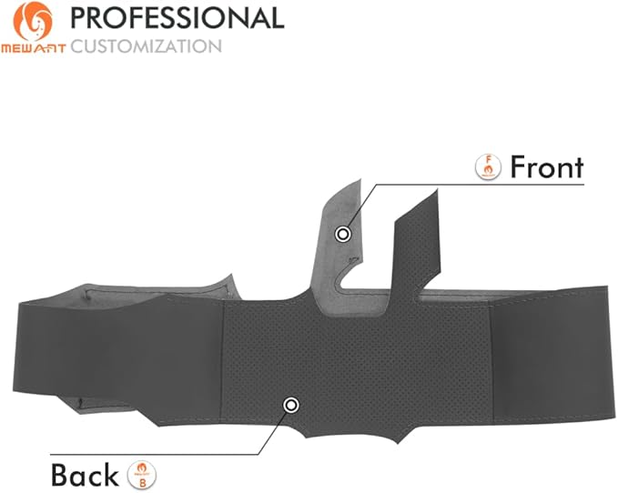 MEWANT Hand Stitch Car Steering Wheel Protector Wrap Cover for GMC Sierra 1500 2019-2023, 2500 2020-2024, 3500 2020-2024, Limited 2022, Yukon (XL) 2021-2023 Accessories