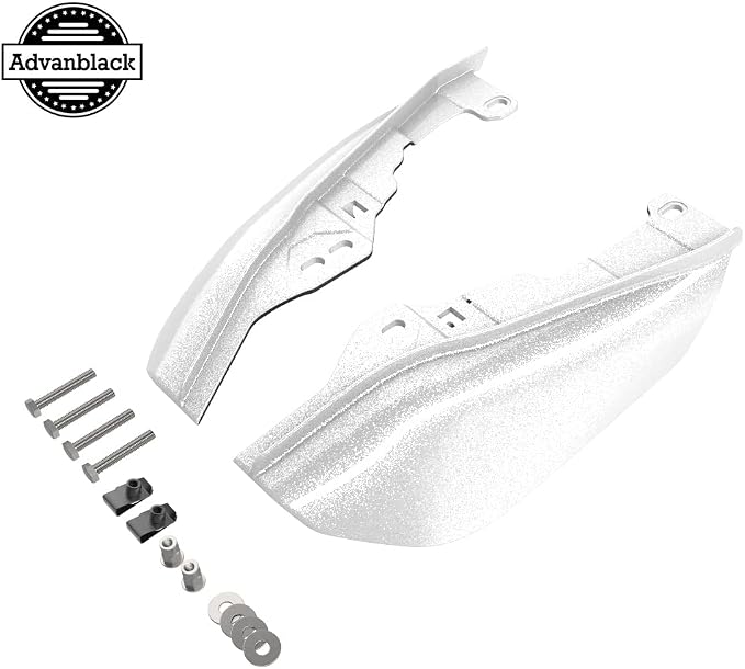 Advanblack 2024 RG Mid Frame Air Deflectors Compatible for Harley Touring Street Glide, Road King, Electra Glide, 2009-2025(White Hot Pearl)