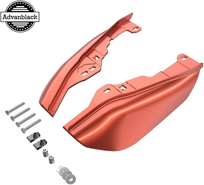 Advanblack 2024 RG Mid Frame Air Deflectors Compatible for Harley Touring Street Glide, Road King, Electra Glide, 2009-2025(Sedona Orange)