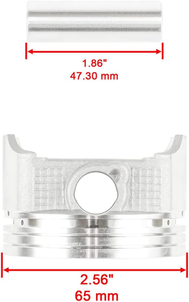 Cylinder Piston Ring Gasket Bore 65mm 12100-KFB-000 Compatible with CRF230F CRF230L CRF230M 2003-2019 After-Market Parts