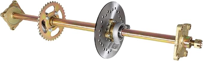 Labwork 1.2x 32 Live Rear Axle Kit + Disc Wheel Hub Replacement for 428 Sprocket Go Kart ATV Quad and Drift Trikes