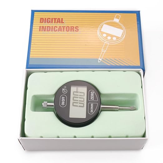 Digital Dial Indicator Electronic Dial Test Gauge 0.01mm/0.0005inch, 0-12.7mm,IP54 Waterproof and Dust Proof