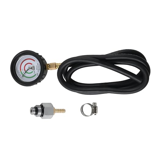 DUOYI Exhaust Back Pressure Tester Kit with 6-Foot Hose,Professional Diagnosis Automotive Exhaust Back Pressure Gauge Kit Shockproof 2.5" HD Gauge,with M12 & M18 Adapter
