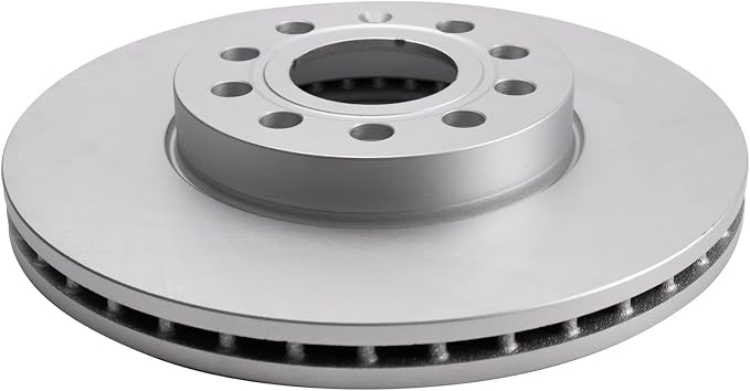 TRQ Front Brake Rotor Set G Coated Compatible with 2009-2016 Audi A3 2009-2016 A3 Quattro 2005-2023 Volkswagen Jetta Golf Beetle Eos Rabbit Taos e-Golf Golf SportWagen GTI
