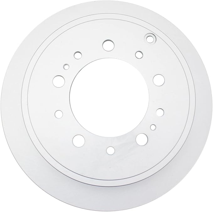 TRQ Rear Brake Rotor Set G Coated Vented Compatible with 2008-2021 Lexus LX570 2008-2021 Toyota Land Cruiser 2008-2022 Sequoia 2007-2021 Tundra