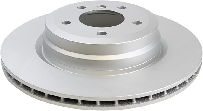 TRQ Rear Brake Rotor Set G Coated Vented Compatible with 2006 BMW 330i 330xi 2007-2013 335i 335xi 335i xDrive 2009-2011 335d 2011-2013 335is 2012-2015 X1
