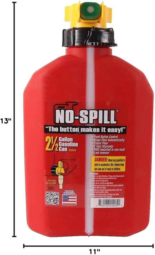 NO-SPILL 2-1/2 gal. Gas Can
