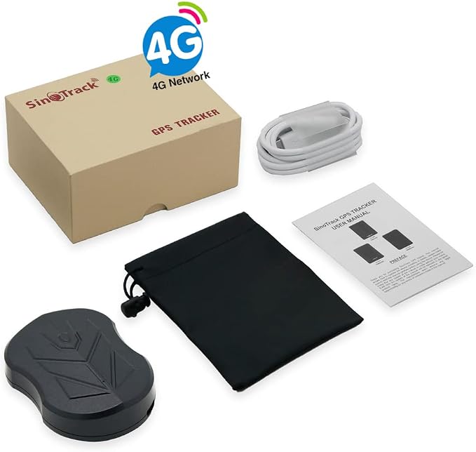 SinoTrack GPS Tracker for Vehicles,4G LTE GPS Tracking Device,ST-915L Real time Strong Magnetic Tracker for Car Motorcycle Taxi Truck Bus