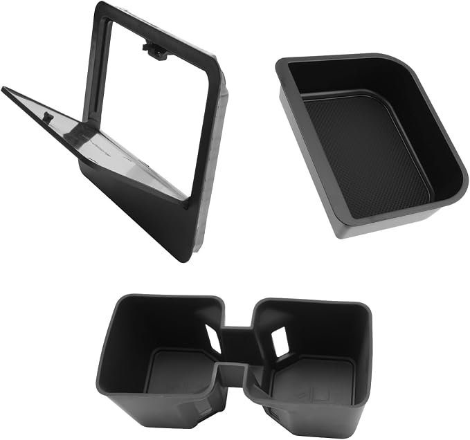 LUWU Center Console Organizer for 2024 2025 2026 Lexus GX 550 Accessories Hidden Box, Armrest Storage Box, Center Console Cup Holder GX 550 Accessories 2025 2026 3-Pack (ONLY FIT FOR COOL BOX)