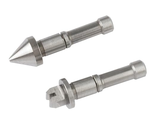 Mitutoyo 126-803 Screw Thread Micrometer Anvil/Spindle Tip Set, 24-14 TPI and 1.0-1.75 mm Metric Thread, Interchangeable V-Anvil & Conical Spindle Tips for Series 126 & 326 Micrometers | 24-14 TPI and 1.0-1.75 mm Metric Thread, Interchangeable V-Anvil ...