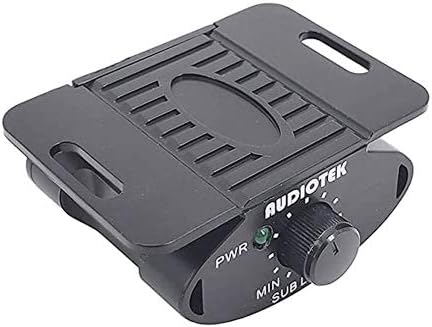 Audiotek AT-AP100 1/2 Din Car Audio Digital Bass Processor & Sound Restoration, Crossover for Car Subwoofer Tuners w/Bass Knob Input 15V RMS and Maximum Output 13.5V Peak