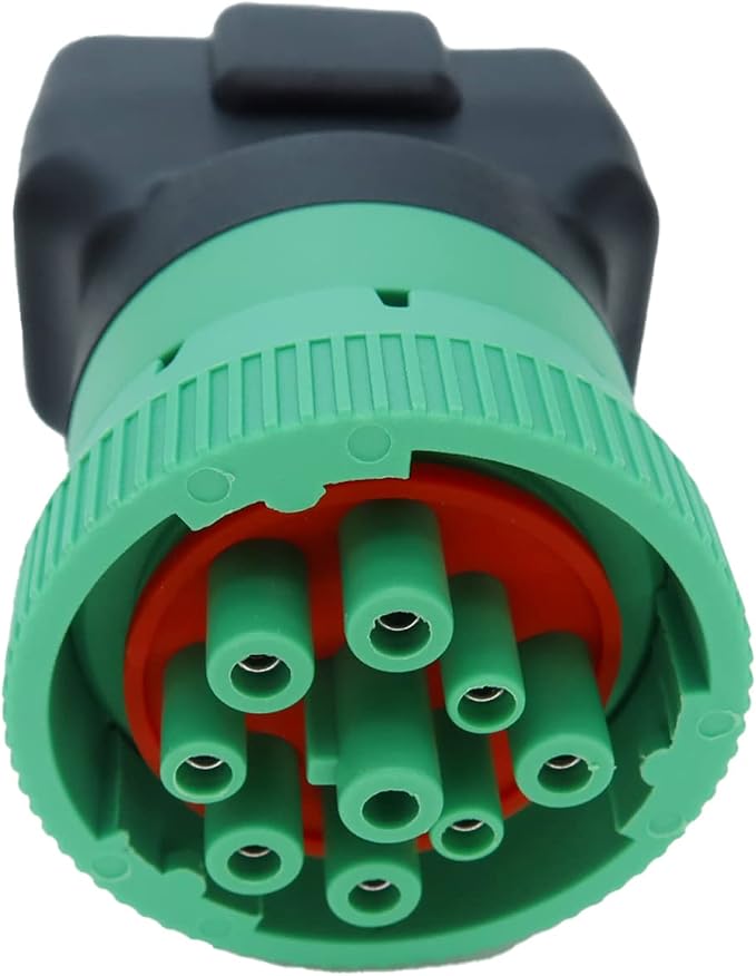 Type 2 Green 9pin J1939 Male to OBD2 Female Adapter J1939 - J1962 9pin-16pin Adapter (J1939 Type2 (Green))