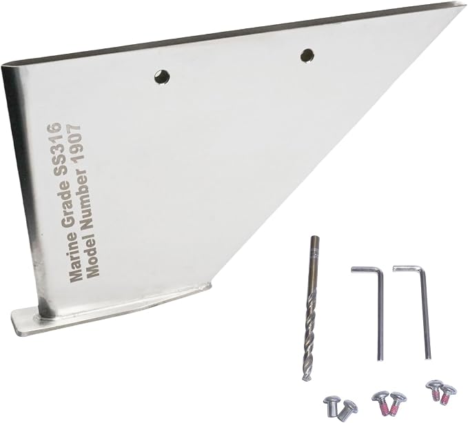 35-SS605 Stern Drive Skeg Protector Guard for Mercruiser Alpha 1 gen 1 Motor | SeaSierra-5007 Lower Unit Skeg Cover, Damage Repair, Replace 27021, Marine Grade 316 Stainless Steel