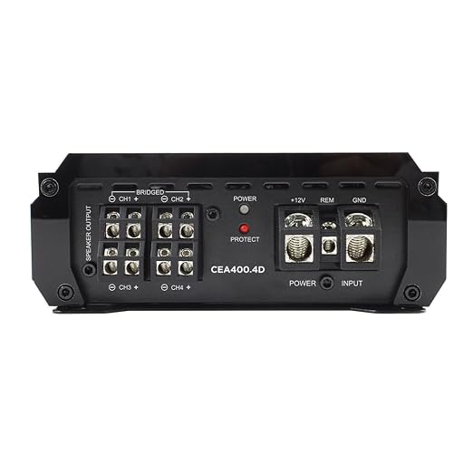 Orion Cobalt Elite CEA400.4D Class-D Compact 4-Channel High Efficiency Car Audio Amplifier, 400W RMS, Full-Range Power, Variable High & Low Pass Filters, 2/4 Ohm Stable, MOSFET Power Supply