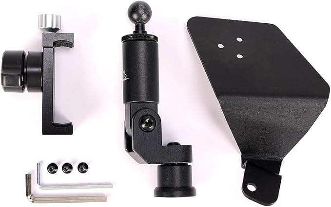 KEMIMOTO X3 Phone Mount, CNC Aluminum Dashboard 360° Adjustable Cell Phone Holder, Compatible with Can-Am Maverick X3 and MAX Models, Mobile Phones Stand