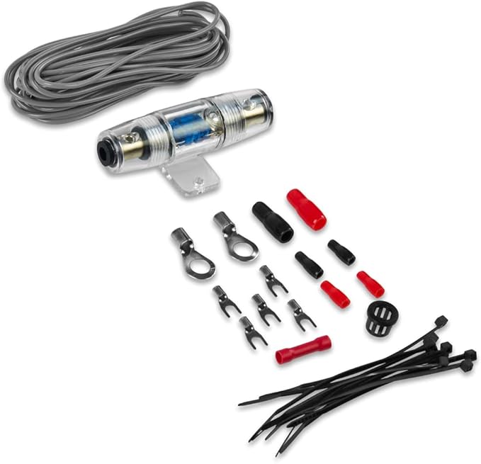 Belva True 8 Gauge AWG Premium CCA Amplifier Wiring Kit Without RCA Cable - BPK8 RED