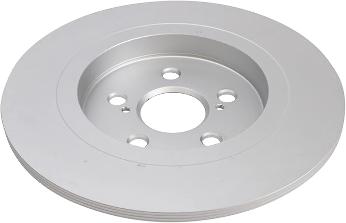 TRQ Rear Brake Rotor Set G Coated Solid Compatible with 2011-2017 Lexus CT200h