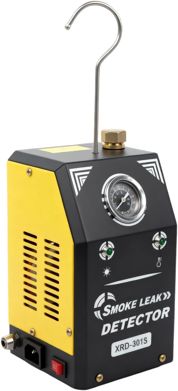 Automotive Smoke Machine with Built-in Air Pump and Pressure Gauge - 12V DC Smoke Machine for 12V Cars, Motorcycles, Trucks, Boats & ATVs