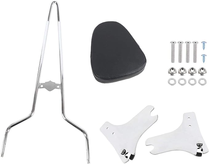 AUFER Detachable Rear Passenger Backrest Sissy Bar With Back Rest Cushion Pad Compatible With For Harley Touring Road King Street Glide Electra Glide Road Glide FLHR FLHX FLHT FLTR 1997-2008