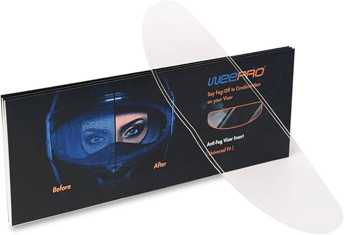 Motorcycle Helmet Visor Anti Fog Film - Helmet Face Shield Anti-fog Insert Fog-resistant Clear Visor for Riding in Humid Cold Weather,Easy to Install,No Glue Residue Left,Long-Term Effects,Ride Safe