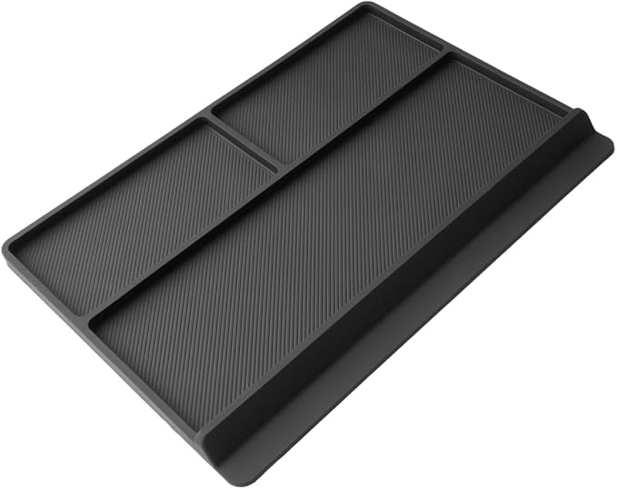 CDEFG Center Console Organizer Tray for 2021-2025 2026 Toyota Sienna | 4th Gen Toyota Sienna Interior Accessory Armrest Anti-Slip Storage Pad, Armrest Lid Nonslip Mat Cellphone Barrier Rubber