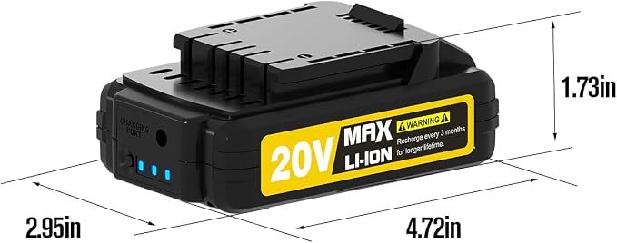 AVID POWER 20V Blue Tire Inflator Bundle with 20V 1.5Ah Battery